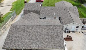 Drone image of new roof