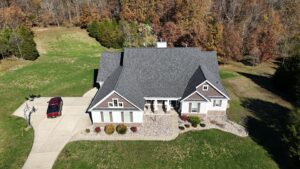 Drone image of new roof