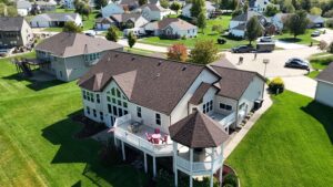 Drone image of new roof