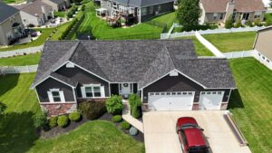 Drone image of new roof