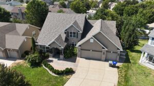 Drone image of new roof