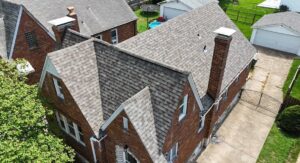 Drone image of new roof