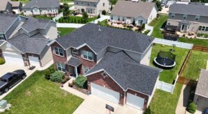 Drone image of new roof