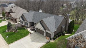 Drone image of new roof