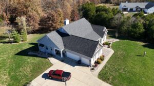 Drone image of new roof