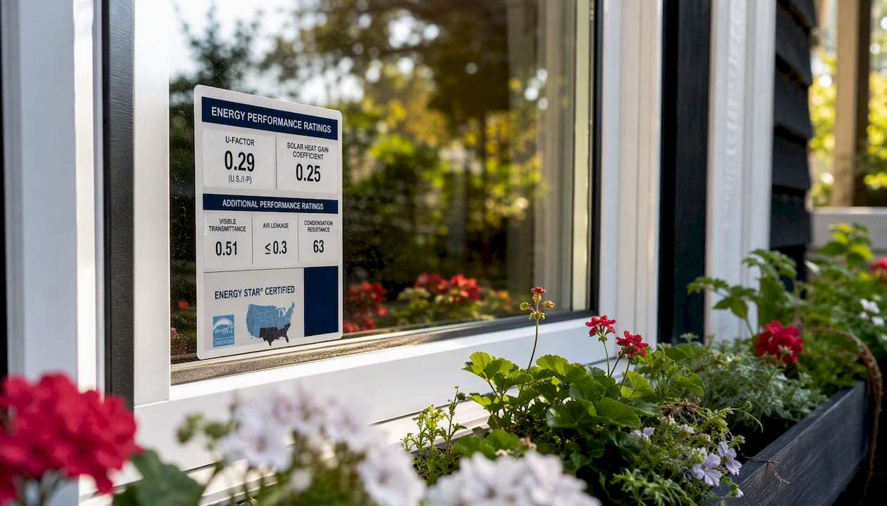 Energy efficient window certification label detail