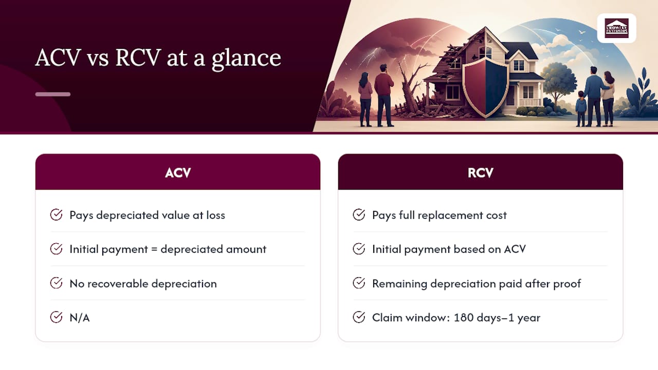 Frequently Asked Questions About ACV vs RCV Insurance — overview diagram