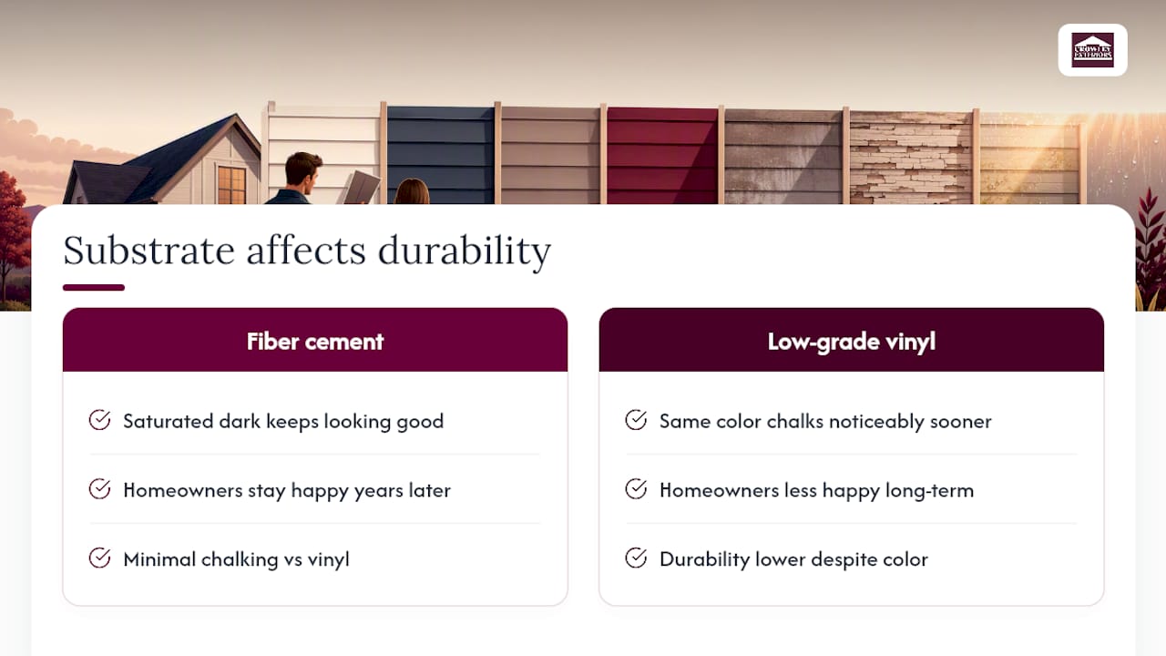 Siding substrate and finish durability comparison