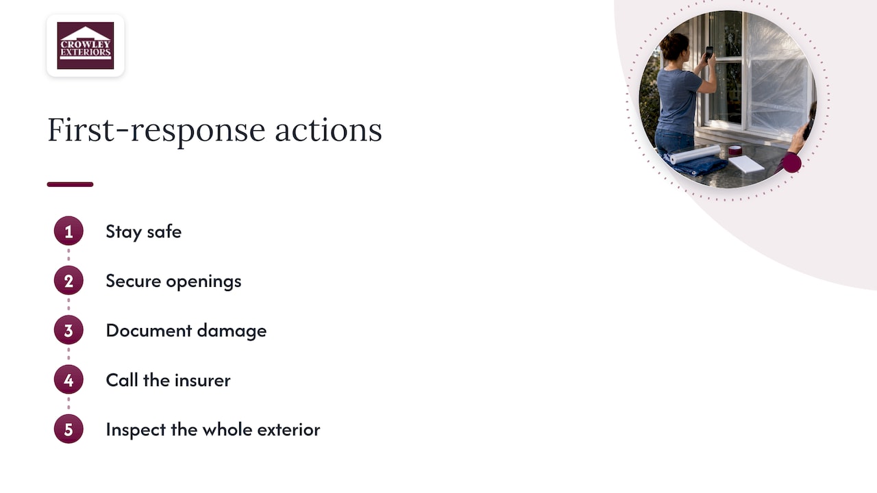 Five actions for the first 72 hours