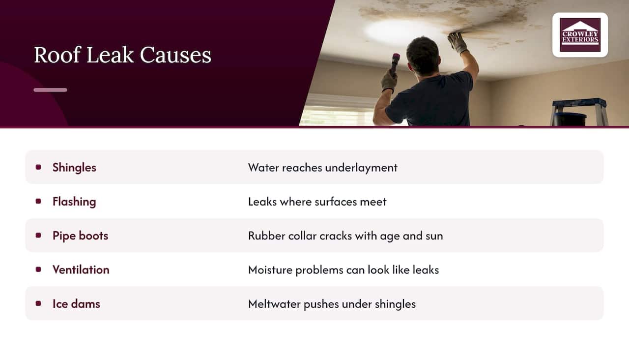 Five roof-related causes of ceiling stains